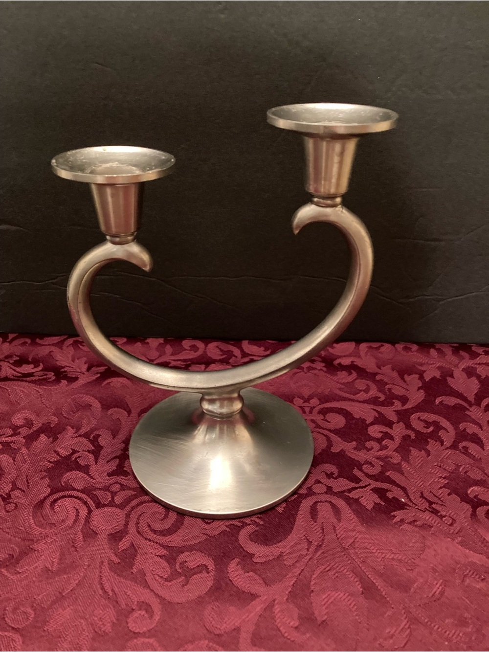 Metawa Holland Double Candlestick in Pewter.